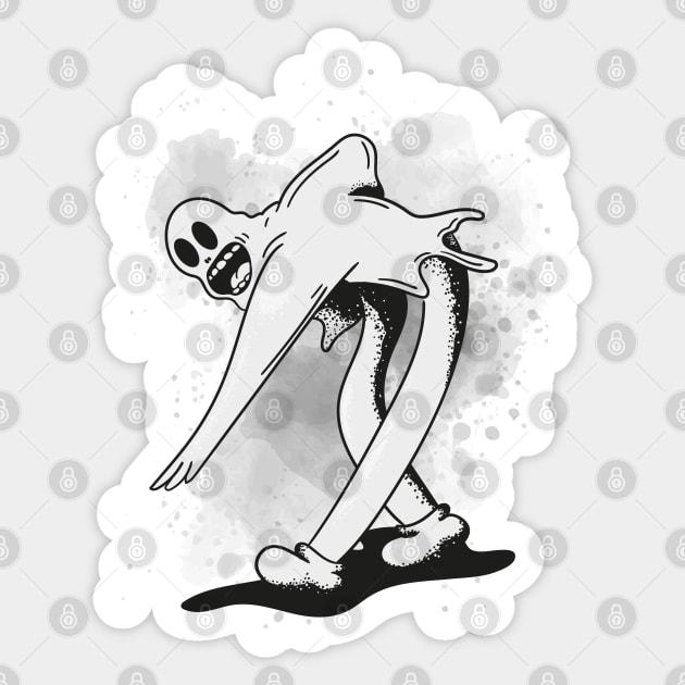 dancing ghost Sticker by PaperHead